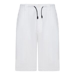 Transit Men Linen Bermuda Shorts With Drawstring